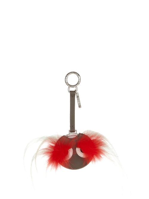 Fendi Bag Bugs Fox-fur And Leather Bag Charm