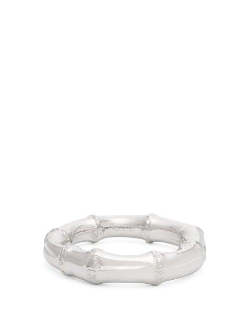 Matchesfashion.com Bottega Veneta - Bamboo Sterling Silver Bangle - Womens - Silver