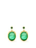 Jade Jagger - Maiden Emerald & 18kt Gold Earrings - Womens - Green Gold