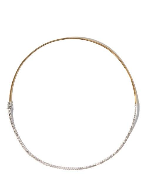 Matchesfashion.com Delfina Delettrez - 1987 Diamond & 18kt Gold Choker - Womens - Yellow Gold