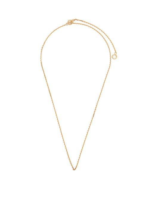 Matchesfashion.com All Blues - Polished Gold Plated String Necklace - Mens - Gold