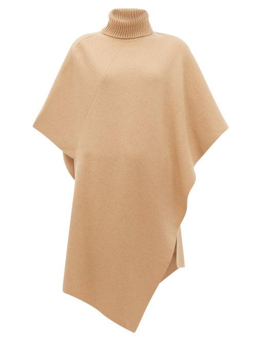 Matchesfashion.com Chlo - Roll-neck Cashmere Poncho - Womens - Camel