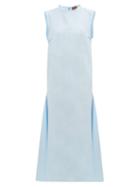Matchesfashion.com Albus Lumen - Agaso Sleeveless Linen Dress - Womens - Light Blue