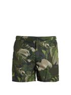 Valentino Leaf-print Swim Shorts