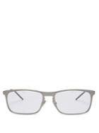 Matchesfashion.com Dior Homme Sunglasses - Dior 0235 Rectangle Metal Glasses - Mens - Silver
