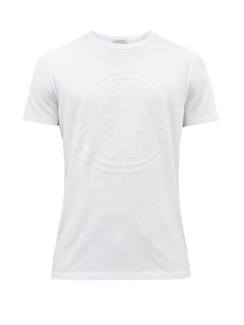 Moncler - Logo-appliqu Cotton-jersey T-shirt - Mens - White