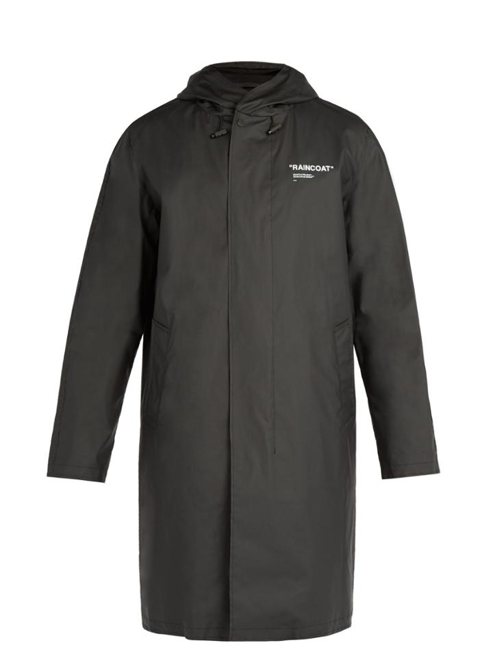 Off-white Quote Long Raincoat