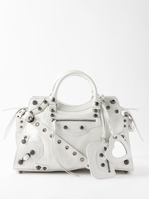 Balenciaga - Neo Cagole City Leather Shoulder Bag - Womens - White