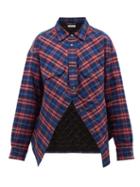 Matchesfashion.com Balenciaga - Swing Canadian Checked Cotton Flannel Shirt - Womens - Red Multi