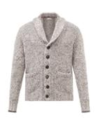 Brunello Cucinelli - Shawl-collar Wool-blend Cardigan - Mens - Grey