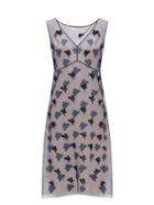 Matchesfashion.com Marina Moscone - Fil-coup Silk-blend Organza Dress - Womens - Navy