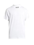 Off-white Logo-print Mock-neck Cotton T-shirt