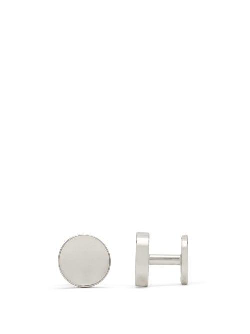 Matchesfashion.com Alice Made This - Elliot Rhodium Plated Dress Studs - Mens - Silver
