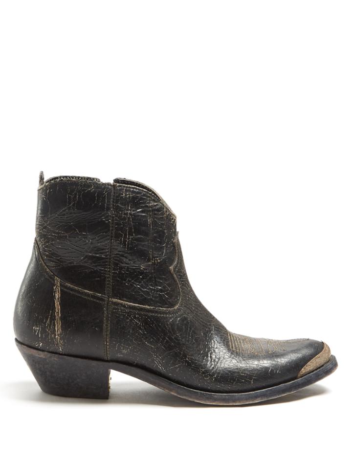 Golden Goose Deluxe Brand Young Distressed-leather Ankle Boots