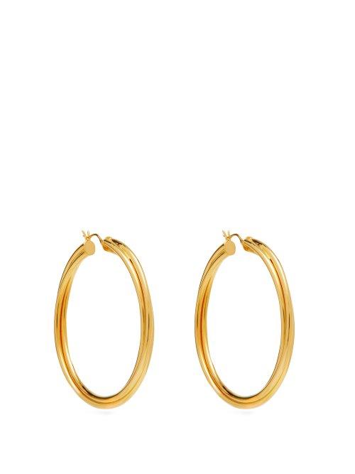 Matchesfashion.com Theodora Warre - Twisted Gold Plated Hoop Earrings - Womens - Gold