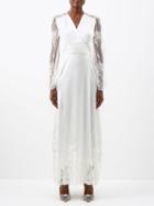 Carine Gilson - Tulle-lace And Satin Gown - Womens - White