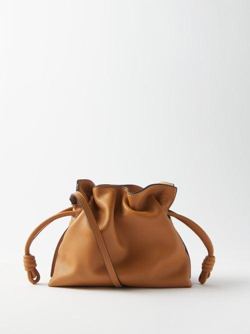 Loewe - Flamenco Mini Leather Clutch - Womens - Tan