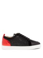 Matchesfashion.com Christian Louboutin - Rantulow Crystal Embellished Leather Trainers - Mens - Black