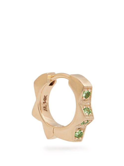 Matchesfashion.com Alison Lou - Tsavorite & Yellow Gold Stelle Single Earring - Womens - Green