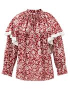 Matchesfashion.com See By Chlo - Floral-print Cotton-voile Blouse - Womens - Red White