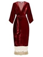 Rhode Resort Leonard Tassel-hem Velvet Dress