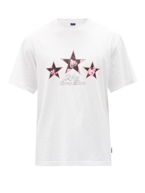 Matchesfashion.com Noon Goons - Dreaming Star-print Cotton-jersey T-shirt - Mens - White