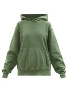 Les Tien - Brushed-back Cotton Hooded Sweatshirt - Womens - Green