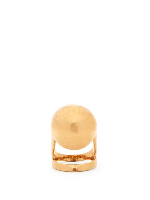 Matchesfashion.com Alan Crocetti - Armadillo Gold Plated Sterling Silver Ring - Womens - Gold
