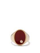 Yvonne Lon - Diamond, Agate & 9kt Gold Ring - Womens - Red Gold