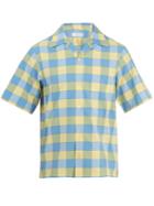 Prada Point-collar Checked Cotton Bowling Shirt