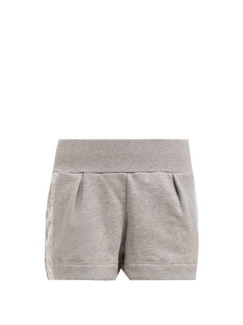 Matchesfashion.com Adidas By Stella Mccartney - Essential Snake Print Performance Shorts - Womens - Grey