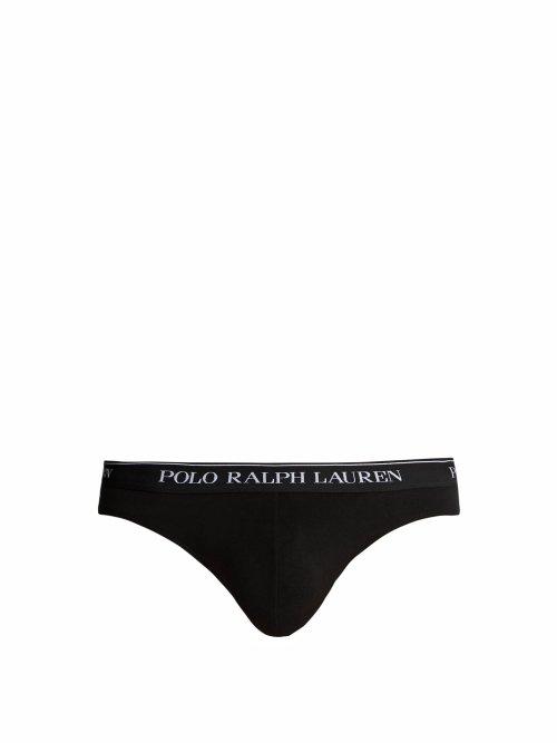 Matchesfashion.com Polo Ralph Lauren - Set Of Three Stretch Cotton Briefs - Mens - Black