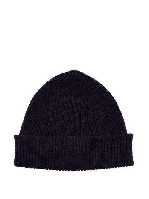 Matchesfashion.com Paul Smith - Cashmere And Merino Wool Blend Beanie Hat - Mens - Navy
