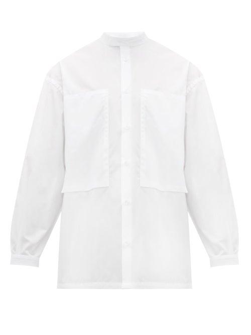 Matchesfashion.com E. Tautz - Lineman Chest Patch Cotton Shirt - Mens - White
