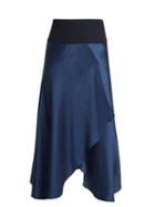 Matchesfashion.com Roland Mouret - Hurst Silk Blend Cloqu Skirt - Womens - Blue