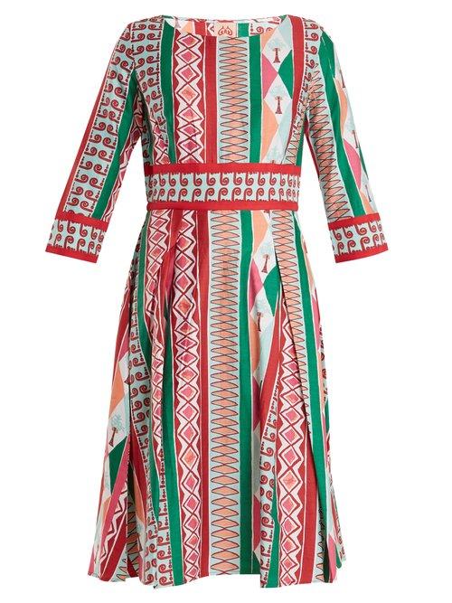 Matchesfashion.com Le Sirenuse, Positano - Betty Arlechino Print Dress - Womens - Pink Multi