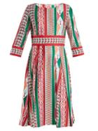 Matchesfashion.com Le Sirenuse, Positano - Betty Arlechino Print Dress - Womens - Pink Multi