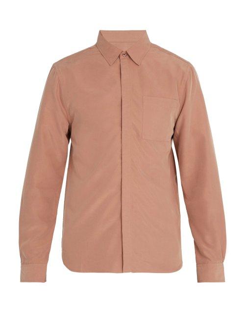 Matchesfashion.com Saturdays Nyc - Mickey Concealed Button Modal Blend Shirt - Mens - Pink
