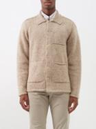 Inis Mein - Carpenter's Donegal Merino-blend Cardigan - Mens - Beige Multi
