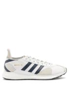 Matchesfashion.com Adidas X Human Made - Tokio Solar Heart-embossed Mesh & Nubuck Trainers - Mens - White/blue