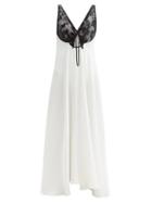Rodarte - Sequinned Silk Slip Dress - Womens - White Black