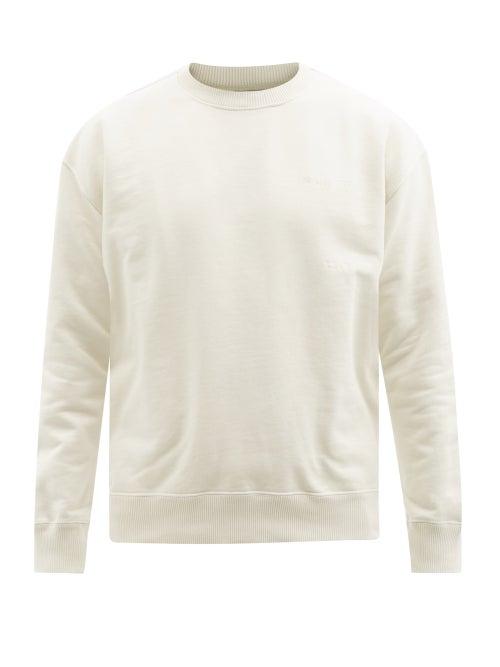 Cdlp - Embroidered Recycled And Organic Cotton Sweatshirt - Mens - Cream