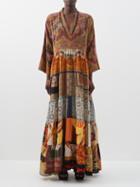 Rianna + Nina - Patchworked Vintage Silk Maxi Dress - Womens - Multi