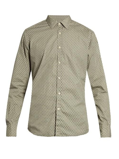 Bevilacqua David Geometric-print Cotton Shirt