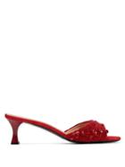 Matchesfashion.com Brock Collection - X Tabitha Simmons Beaded Suede Mules - Womens - Red