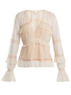 Jonathan Simkhai Ruffled Tulle Blouse