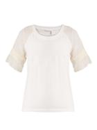 See By Chloé Embroidered-sleeve Cotton-jersey T-shirt