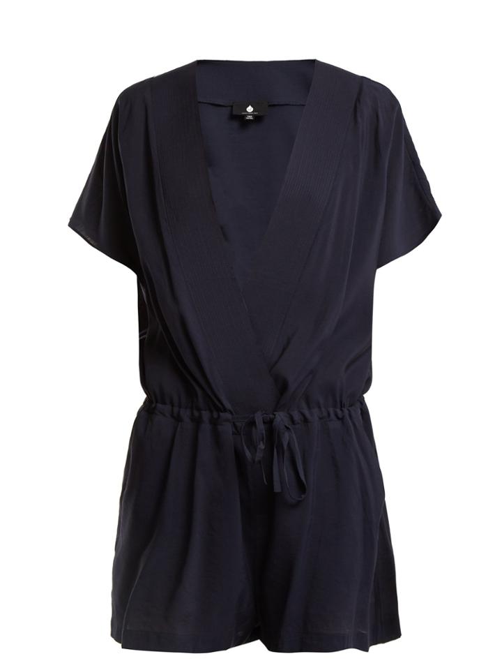 Kuru Deep V-neck Tie-waist Playsuit