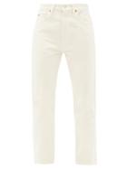 Matchesfashion.com Re/done Originals - 70s Cropped Straight-leg Jeans - Womens - Ivory