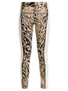 Matchesfashion.com Haider Ackermann - Panelled Leopard Print Tweed Trousers - Womens - Cream Multi